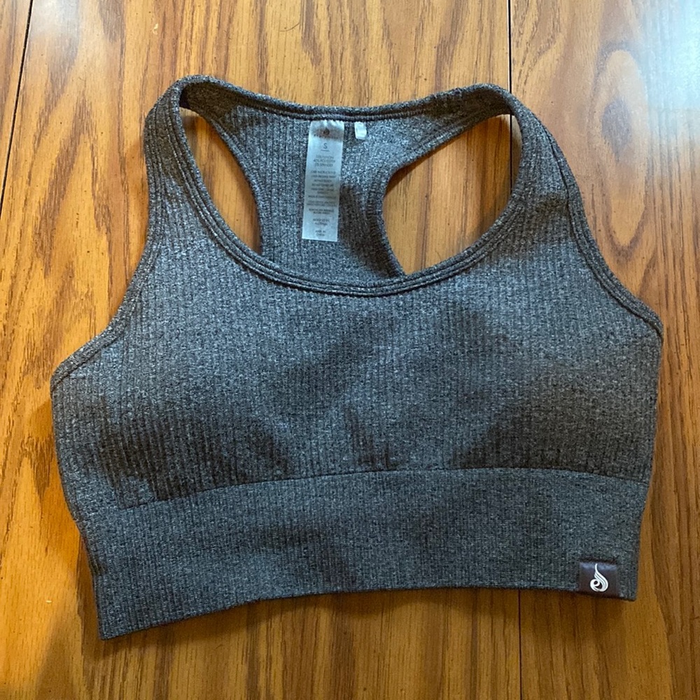 Charcoal seamless bra